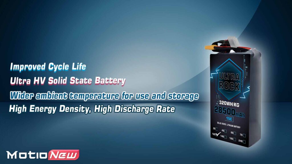 28500 12s.1 - Ultra HV battery 6s 27000mAh 320Wh/kg Energy Density 15C discharge Rate - MotioNew - 24