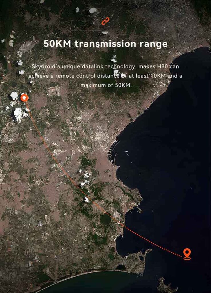 50km transmission range
