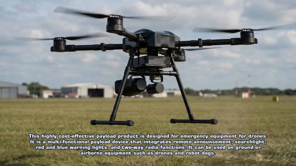 Wireless megaphone light payload